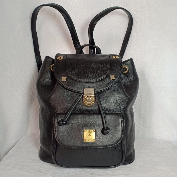 Vintage Style MCM Drawstring leather backpack - Picture 1 of 14